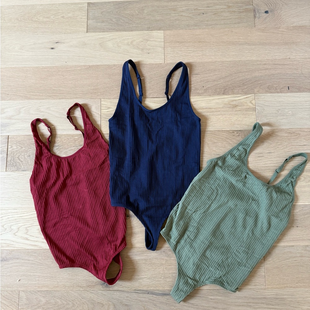 Aerie Bodysuit Set - Red, Blue, and Green